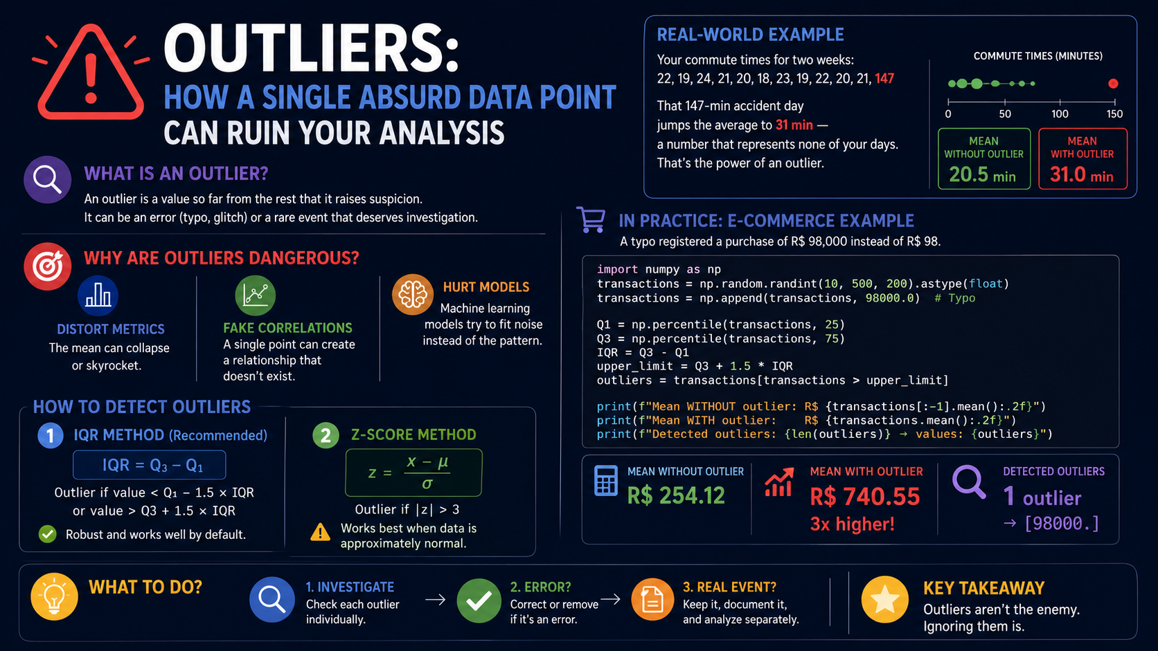 Outliers: How a Single Absurd Data Point Can Ruin Your Analysis