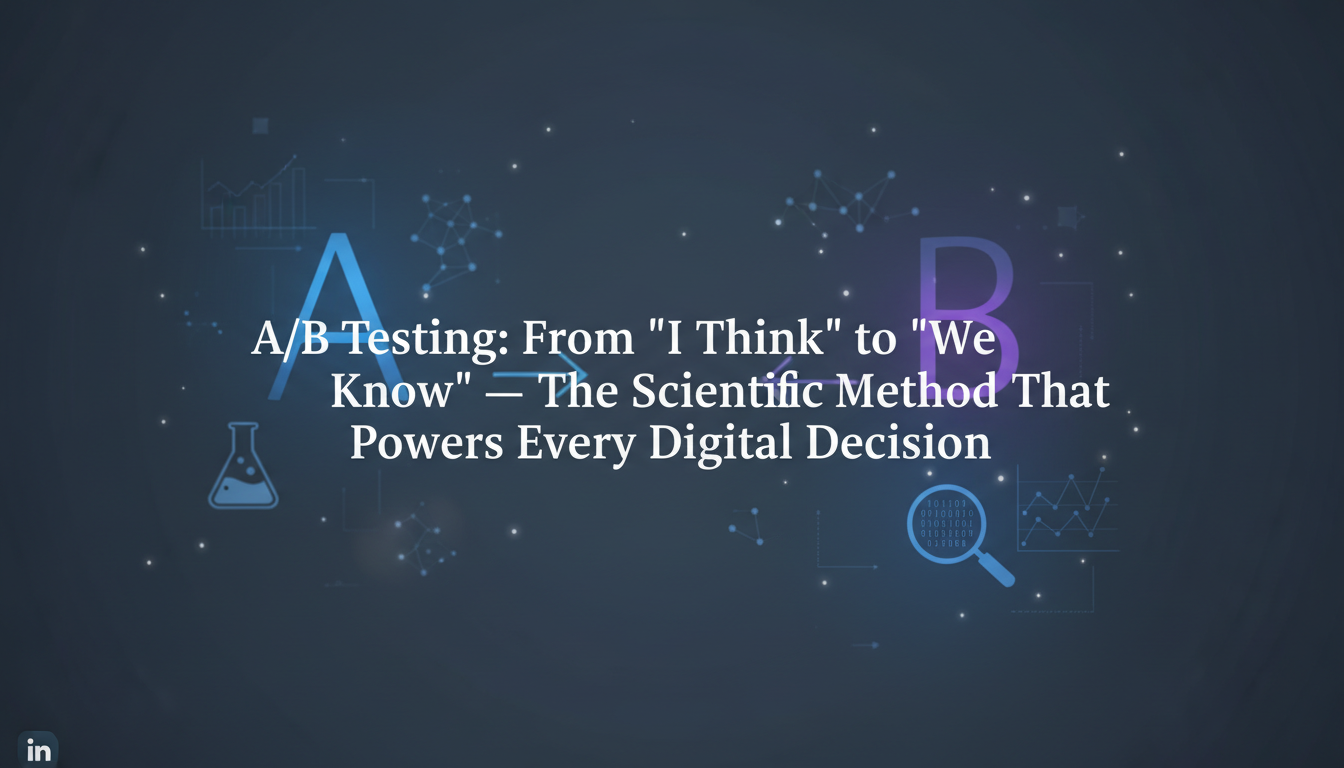 A/B Testing: From "I Think" to "We Know" — The Scientific Method That Powers Every Digital Decision