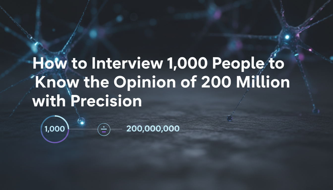 Sampling: How to Interview 1,000 People to Know the Opinion of 200 Million with Precision