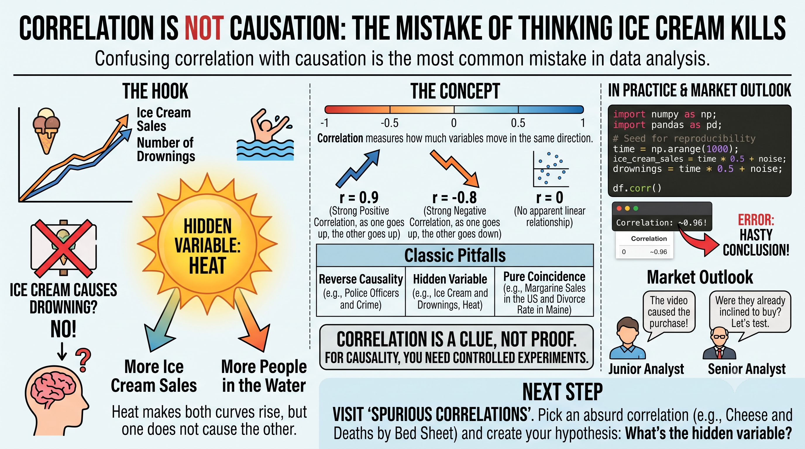 Correlation Is Not Causation: The Mistake of Thinking Ice Cream Kills
